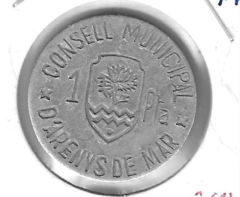 Monedas - EspaÃ±a - II Republica (1931 - 1939) - 216 - SF - Arenys de Mar - peseta - Click en la imagen para cerrar