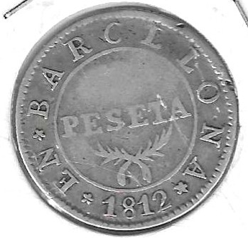 Monedas - EspaÃ±a - Jose NapoleÃ³n (1808 - 1814) - 50 - 1812 - peseta - Click en la imagen para cerrar