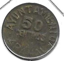 Monedas - Fichas Cooperativas y vales - 230 - Sin Fecha - 50 ct - Arahal - Click en la imagen para cerrar