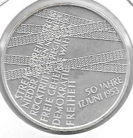 Monedas - Euros - 10&euro; - Alemania - 226 - A&ntilde;o 2003A - 50 Aniversario de la revoluci&oacute;n alemana - Click en la imagen para cerrar