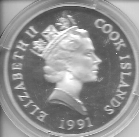 Monedas - Oceania - Islas Cook - 128 - Año 1991 - 50 Dólares - Pingüinos - Click en la imagen para cerrar
