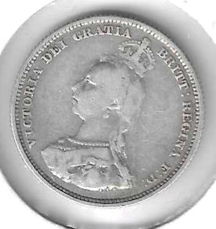 Monedas - Europa - Gran BretaÃ±a - 761 - 1887 - Shilling - plata - Click en la imagen para cerrar