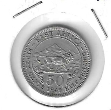 Monedas - Europa - Gran bretaÃ±a (Afr. este britÃ¡nic - 30 - 1949 - 50 ct - Click en la imagen para cerrar
