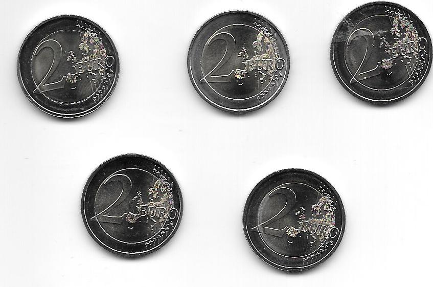 Monedas - Euros - 2€ - Alemania - SC - Año 2017 - Conjunto 5 monedas - Click en la imagen para cerrar
