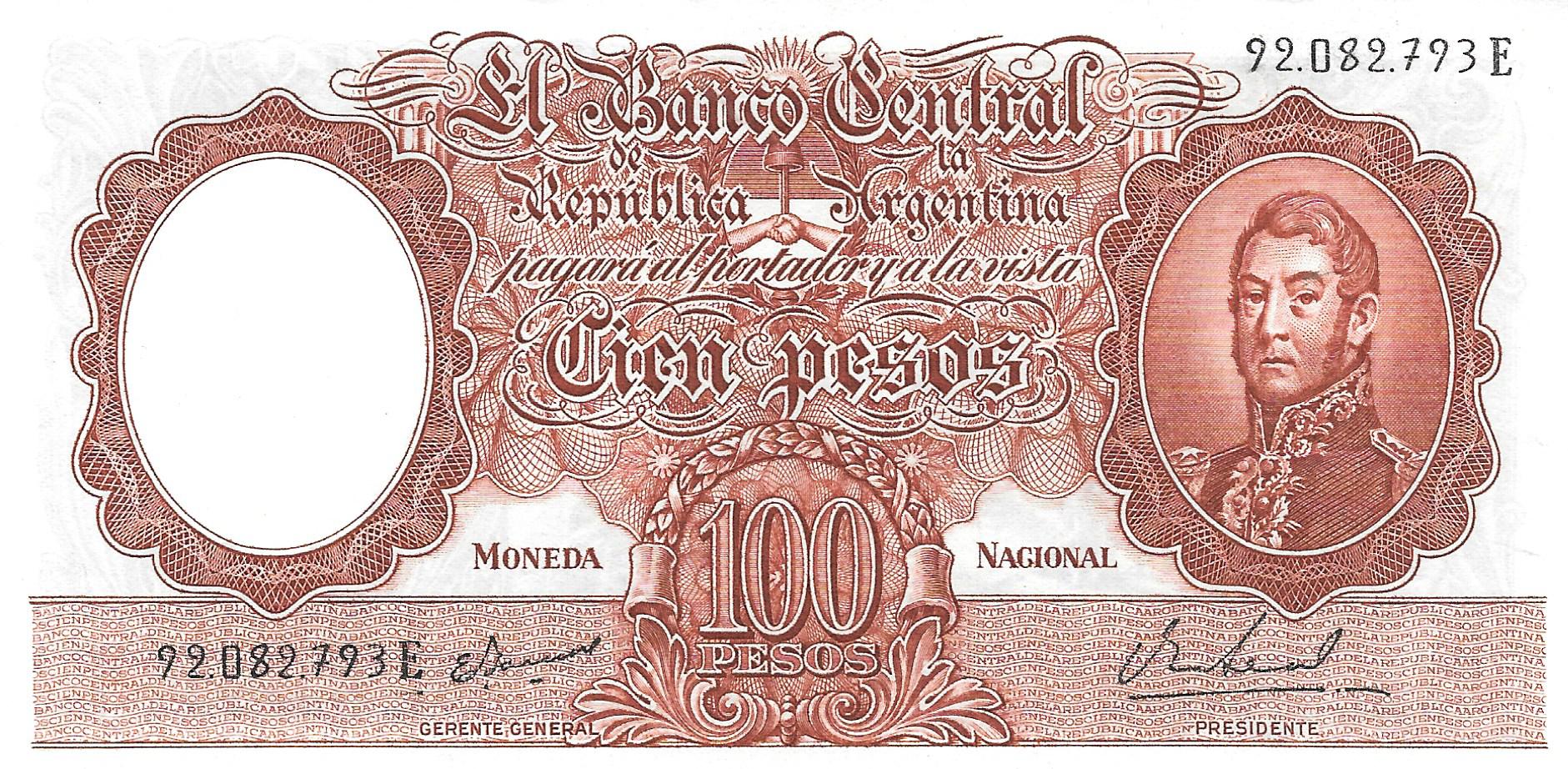 Billetes - America - Argentina - 267 - S/C - Año 1943-1957 - 100 Pesos - num ref: 92082793E