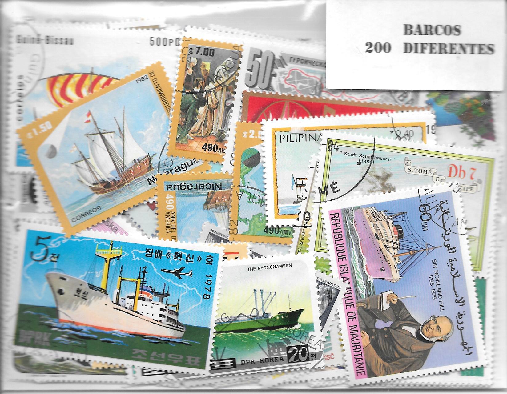 Temas - Barcos - 200 Sellos diferentes