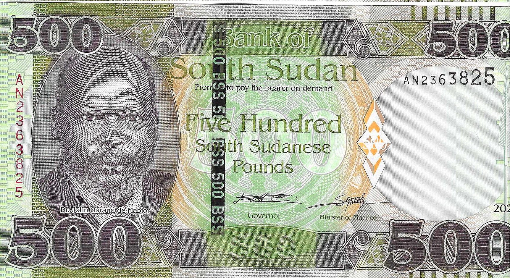 Billetes - Africa - Sudan del Sur - 32B - SC - 2020 - 500 pounds - Num.ref: AN2363825