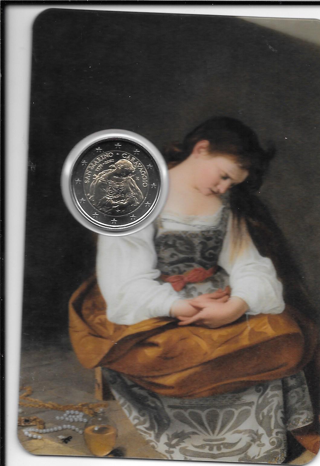 Monedas - Euros - 2€ - San Marino - SC - 2021 - Caravaggio