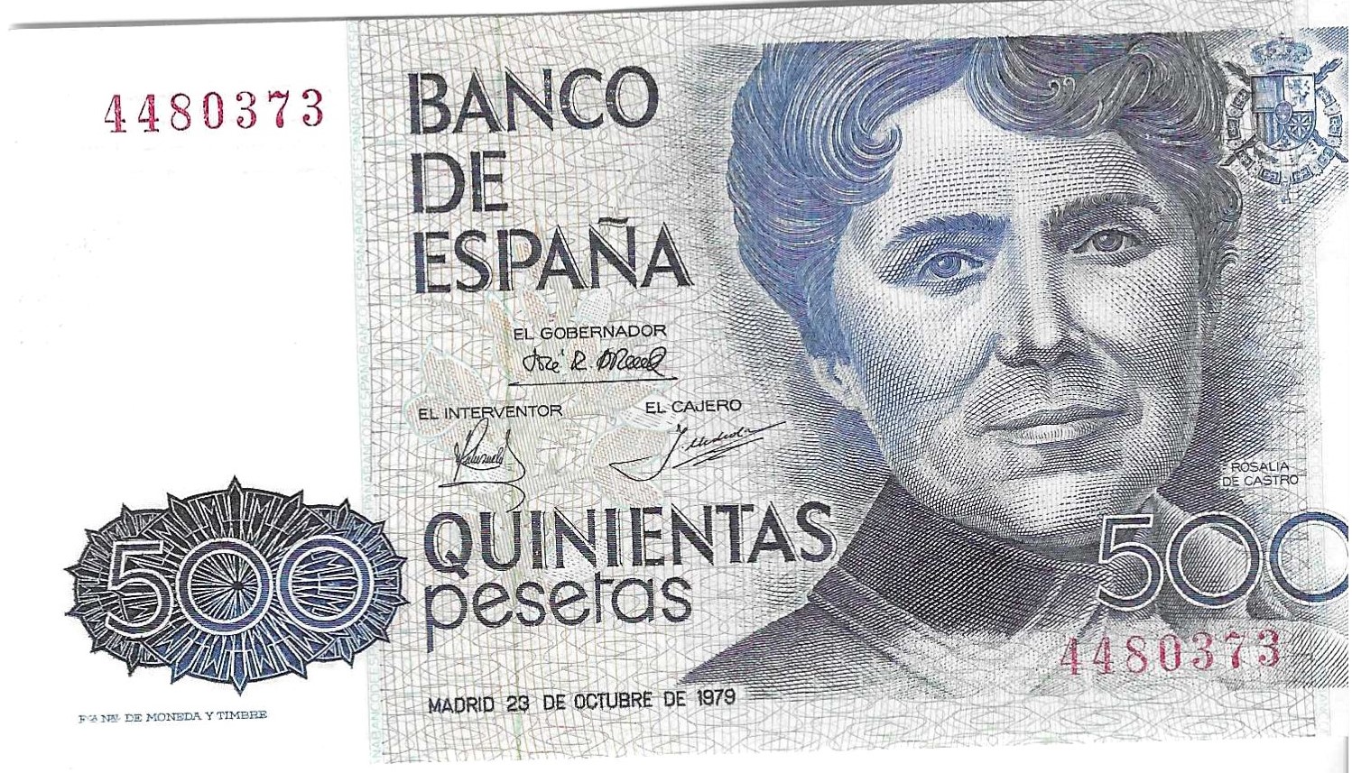 Banknotes - Spain - Juan Carlos I (1975 - 2014) - 500 ptas - 529 - SC - 1979 - Num.ref: 7798149 - no series