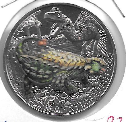 Monedas - Euros - 3€ - Austria - SC - 2020 - Ankylosaurus - Click en la imagen para cerrar