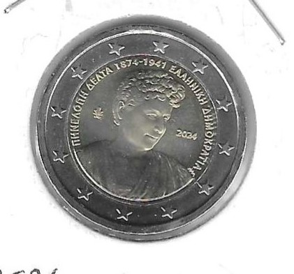 Monedas - Euros - 2€ - Grecia - SC - 2024 - Penelope Delta - Click en la imagen para cerrar
