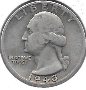 Monedas - America - Estados Unidos - 164 - Año 1943 - 1/4 Dollar - Click en la imagen para cerrar