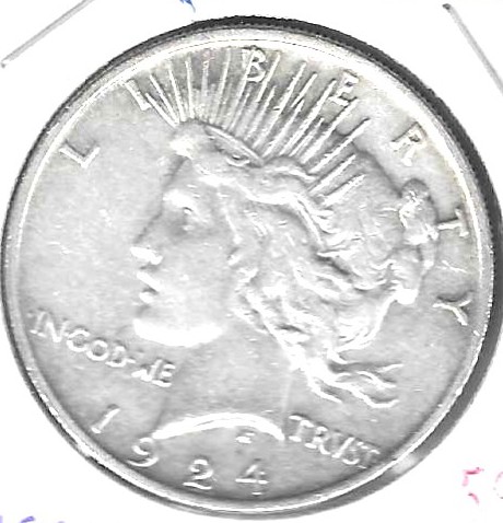 Monedas - America - Estados Unidos - 150 - 1924 - dolar - plata - Click en la imagen para cerrar