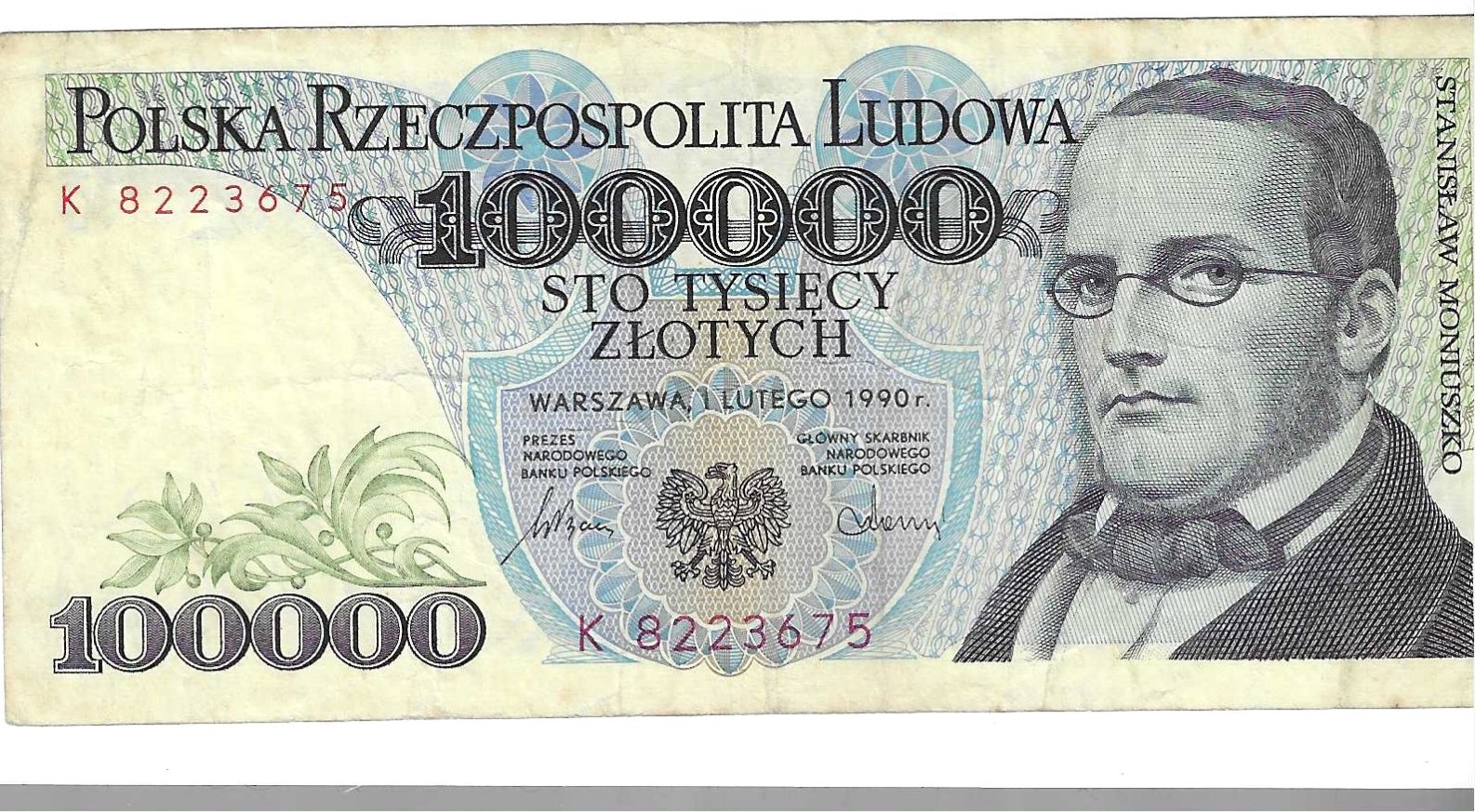 Banconote - Europa - Polonia - 154 - MBC - 1990 - 100000 zloty - Num.ref: K8223675
