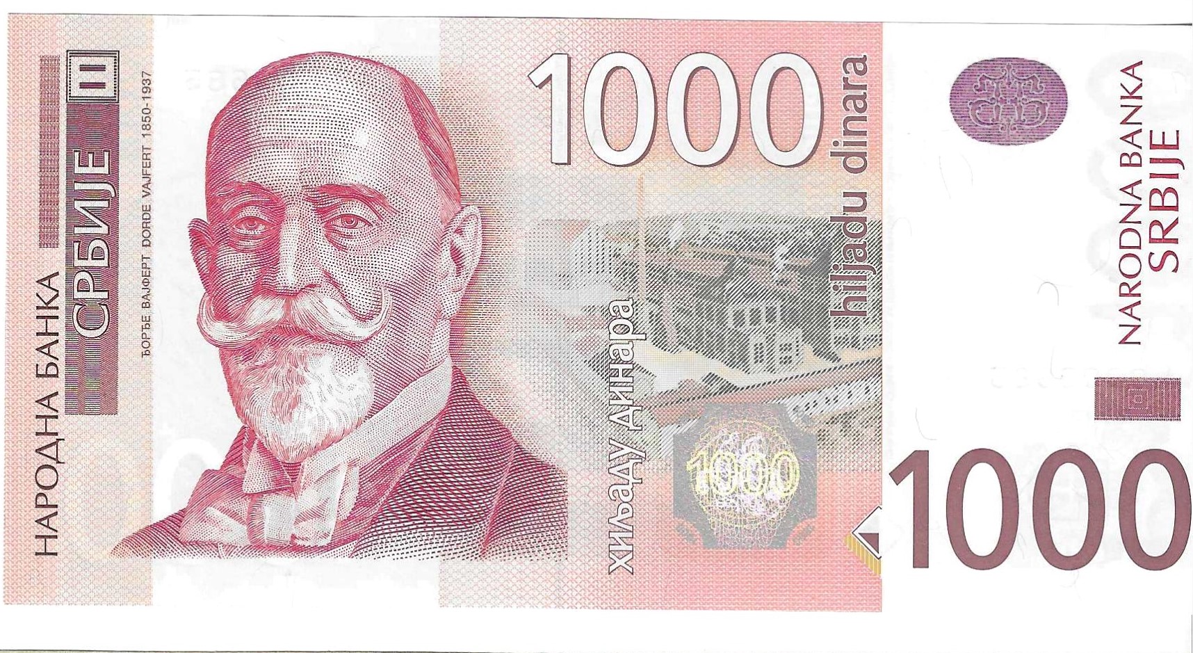 Billetes - Europa - Serbia - 60 - SC - 2011 - 1000 dinar - Num.ref: AA0009685