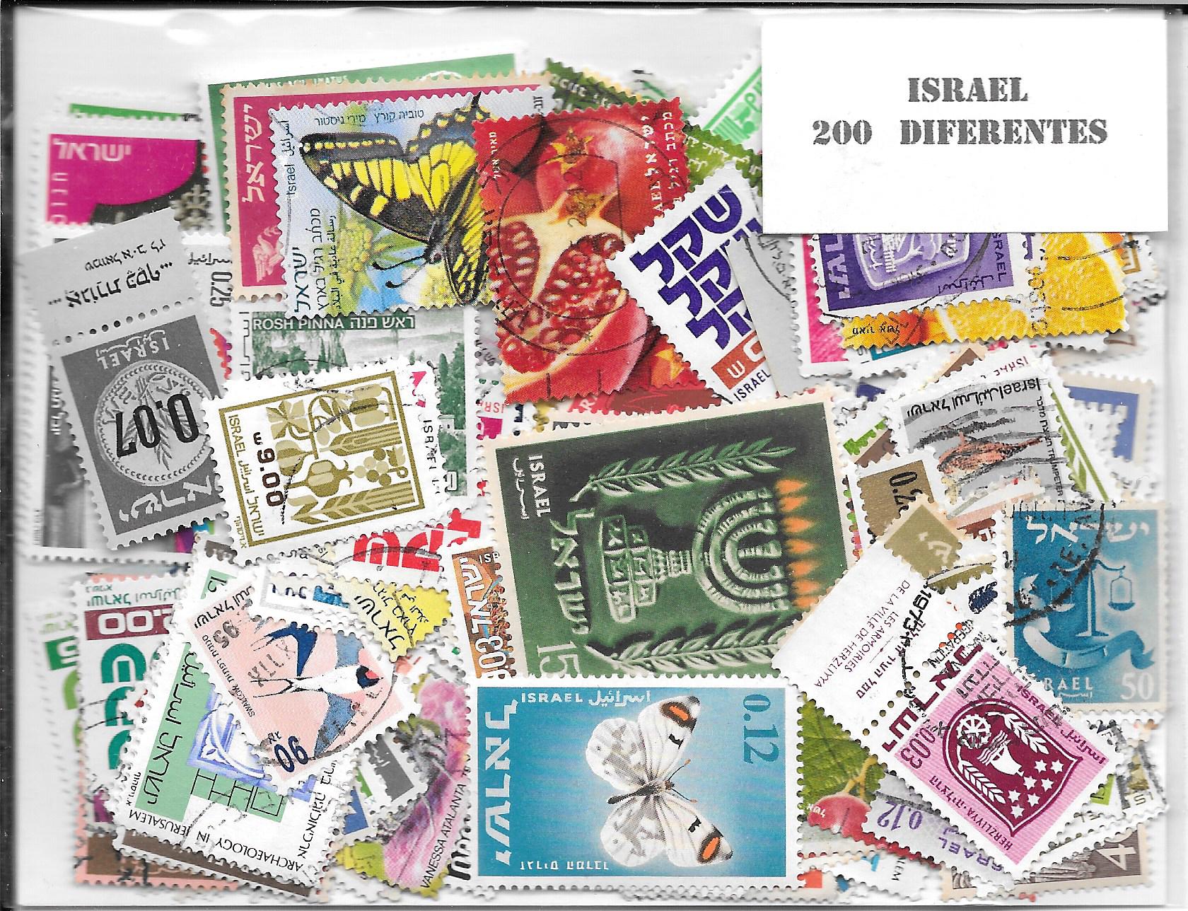 Paises - Asia - Israel - 200 sellos diferentes