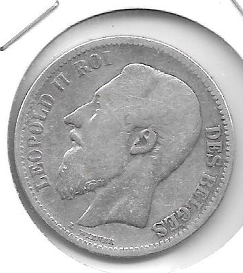 Monedas - Europa - Belgica - 30.1 - 1868 - 2 francs - plata - Click en la imagen para cerrar