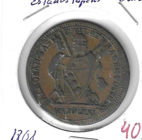 Monedas - Europa - Italia (Estados Italianos) - 1263 - 1801 - Estados Papales - Baiocco - Click en la imagen para cerrar