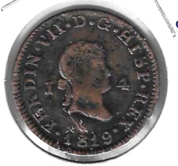 Monedas - EspaÃ±a - Fernando VII (1808 - 1833) - 100 - 1829 - 4 maravedis - Jabia - Click en la imagen para cerrar