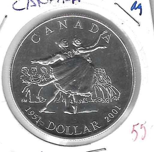 Monedas - America - Canada - 414 - 2001 - dolar - plata - Click en la imagen para cerrar