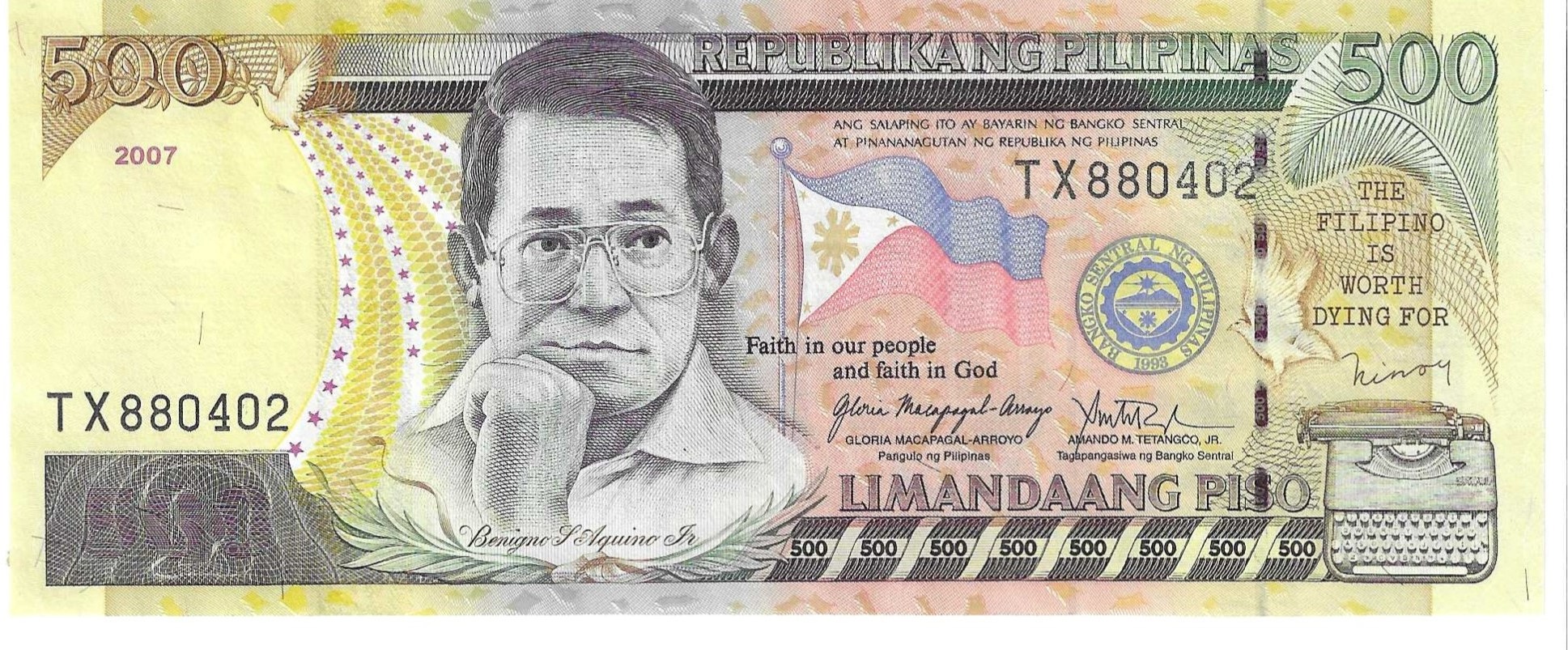 Biglietti - Asia - Filippine - 196 - SC - 2007 - 500 piso - Num.ref: TX880402