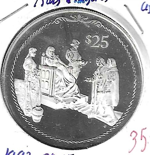 Monedas - America - Islas Virgenes - 123 - 1992 - 25 dolares - plata - PROOF - Click en la imagen para cerrar