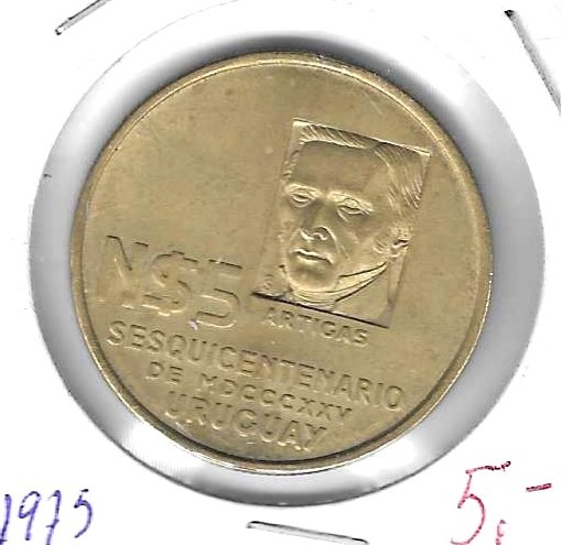 Monedas - America - Uruguay - 65 - 1975 - 5 NP - Click en la imagen para cerrar