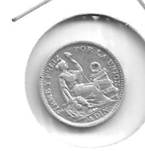 Monedas - America - Peru - 206.2 - 1910 - 1,5 dinero - plata - Click en la imagen para cerrar