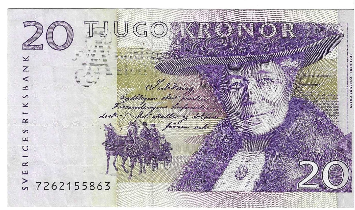 Billetes - Europa - Suecia - 63 - MBC+ - 1991 - 20 coronas - Num.ref: 7262155863