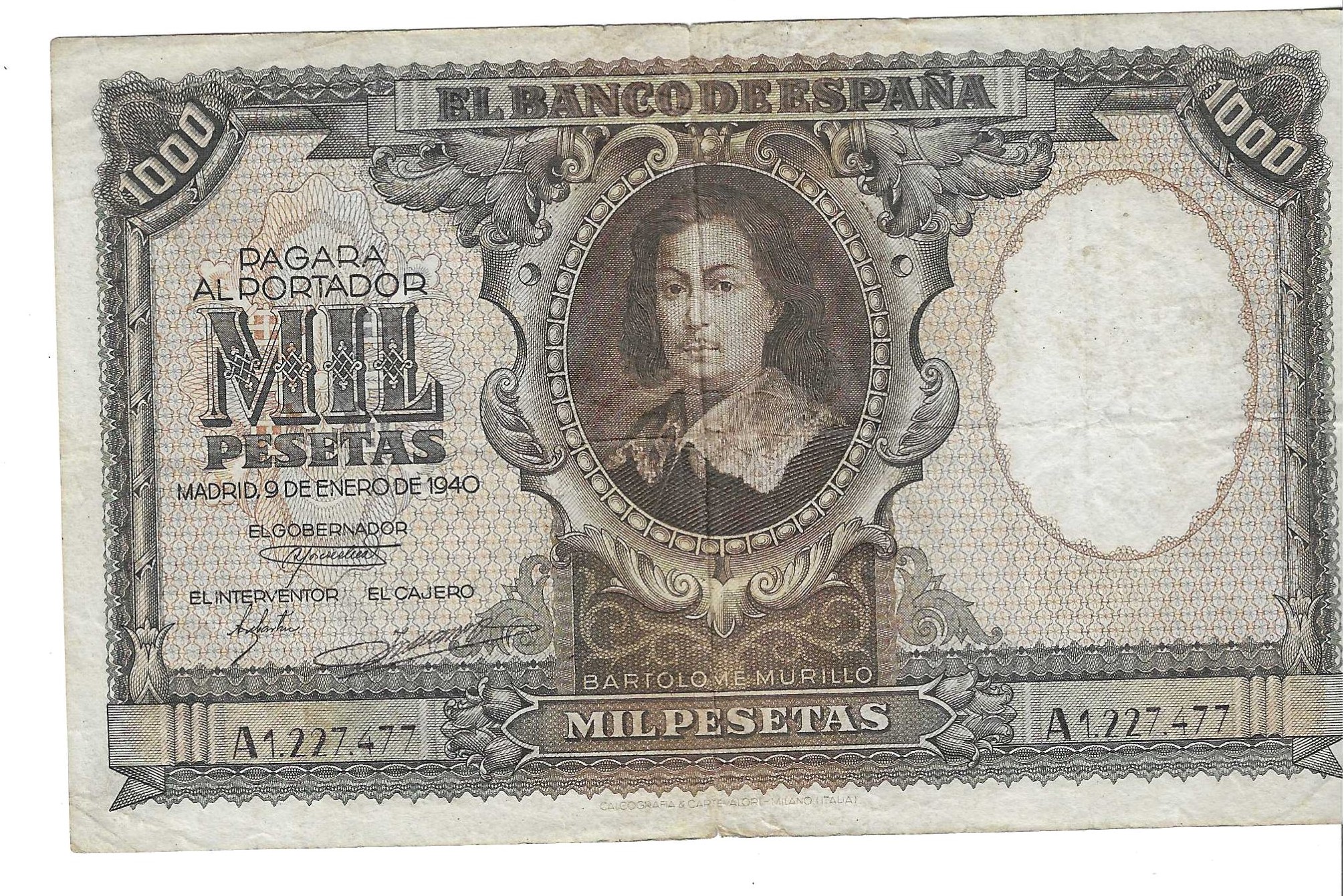 Banknotes - Spain - Spanish State (1936 - 1975) - 1000 ptas - 511 - MBC+ - 1938 - Num.ref: A1227477