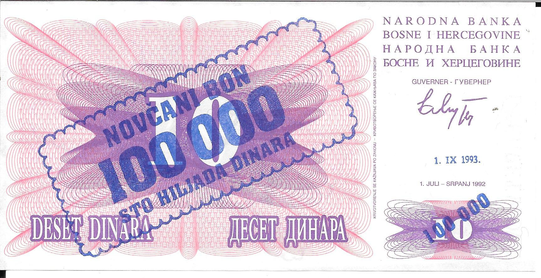 Billetes - Europa - Bosnia - 34 - sc - 1993 - 100000 dinar - Num.ref: 81389319 - Click en la imagen para cerrar