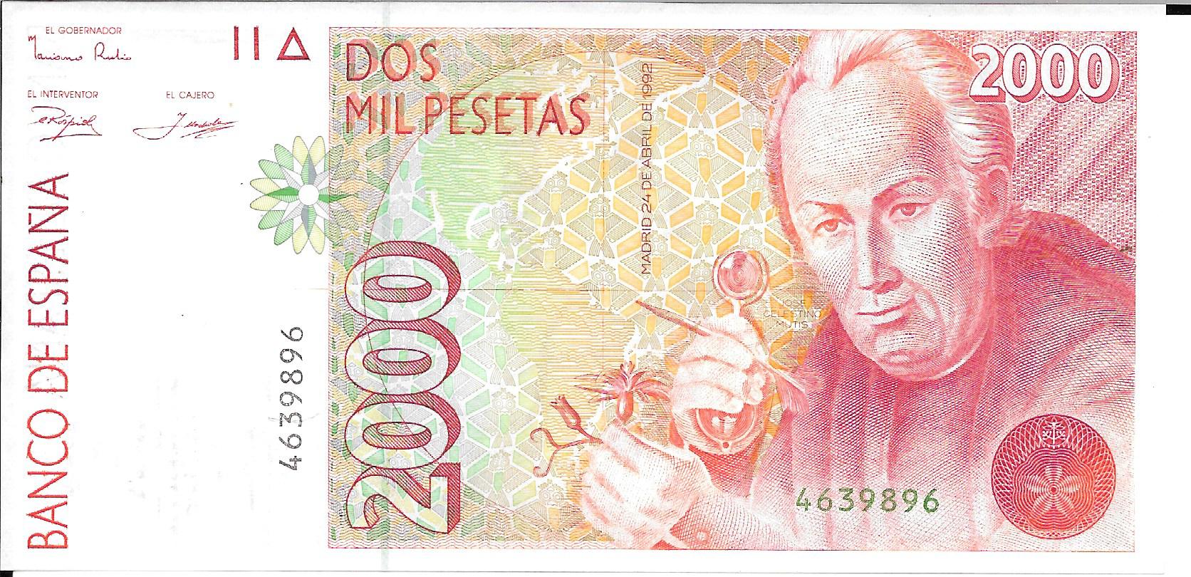 Billetes - España - Juan Carlos I (1975 - 2014) - 2000 ptas - 537 - sc - 1992 - Num.ref: 4639896 - sin serie