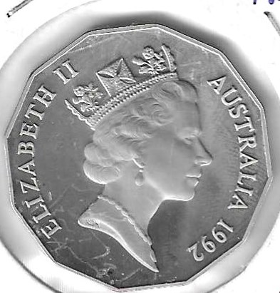 Monedas - Oceania - Australia - 82 - 1992 - 20 ct - proof - Click en la imagen para cerrar