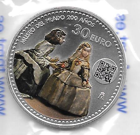 Monedas - Euros - 30€ - España - Año 2019 - Bicentenarios Museo del Prado - Click en la imagen para cerrar