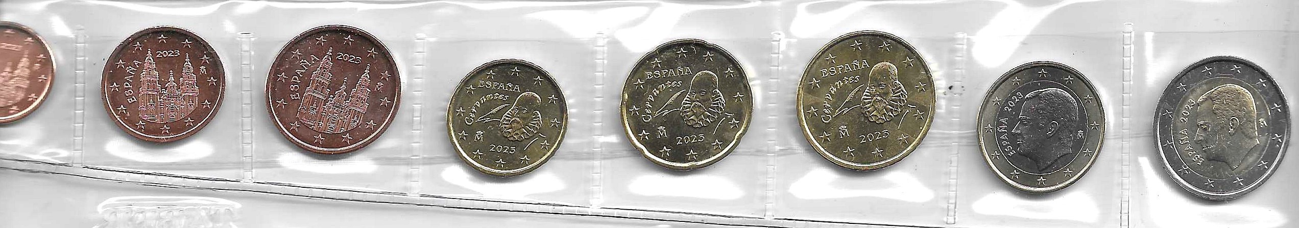 Monedas - Euros - Coleccion en tiras - España -  - SC - 2023 - 8 monedas