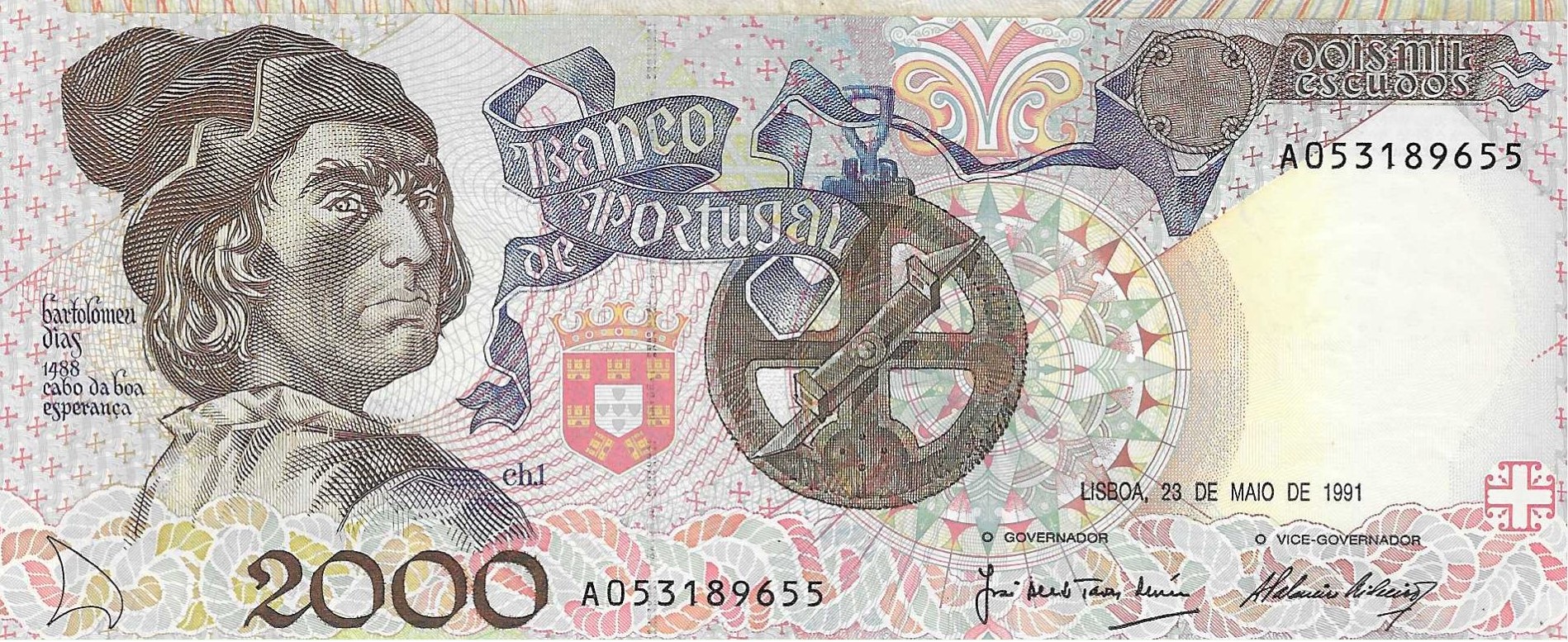 Banknotes - Europe - Portugal - 186a - SC - 1991 - 2000 escudos - Num.ref: A053189655
