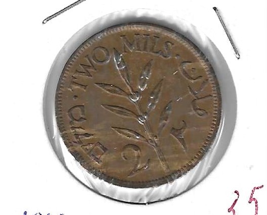Monedas - Asia - Palestina - 2 - 1946 - 2 mils - Click en la imagen para cerrar