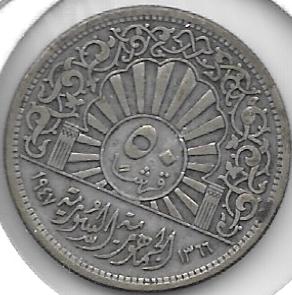 Monedas - Asia - Siria - - 1947 - 50 Piastras - Plata - Click en la imagen para cerrar