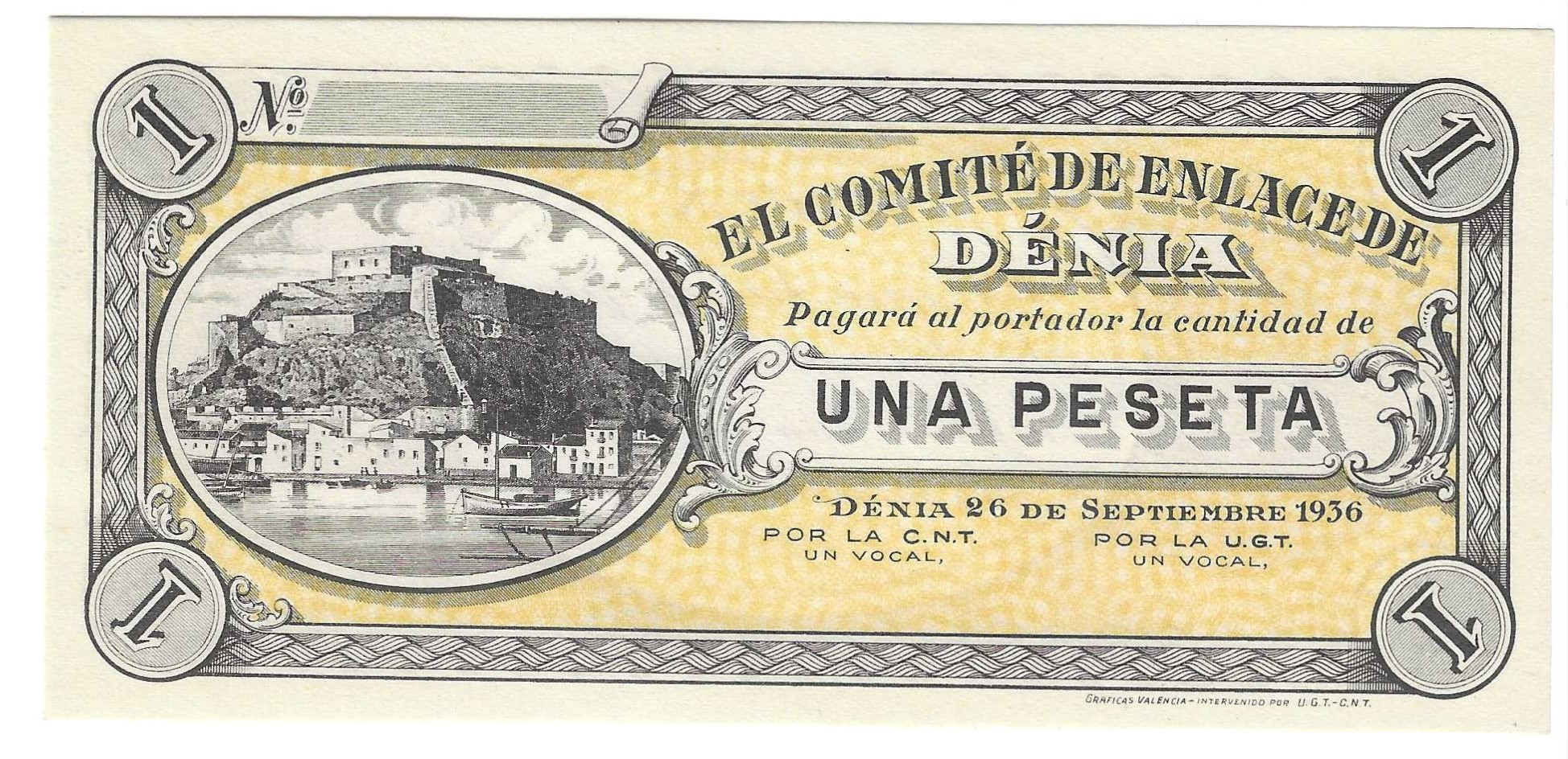 Monnaies - Jetons Coopératives et bons - - Comité Enlace Denia - Peseta