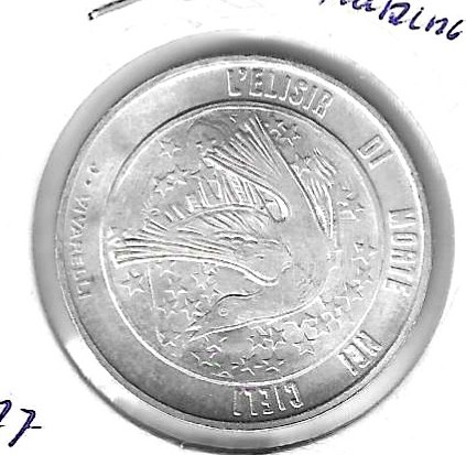 Monedas - Europa - San Marino - 71 - 1977 - 500 lira - plat - Click en la imagen para cerrar