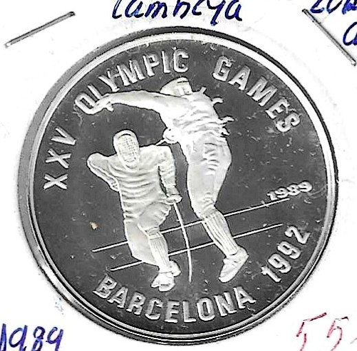 Monedas - Asia - Camboya - 80 - 1989 - 20 rupias - plata - Click en la imagen para cerrar