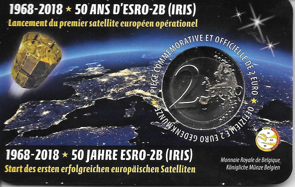 Monedas - Euros - 2€ - Belgica - Año 2018 - Satélite - Click en la imagen para cerrar