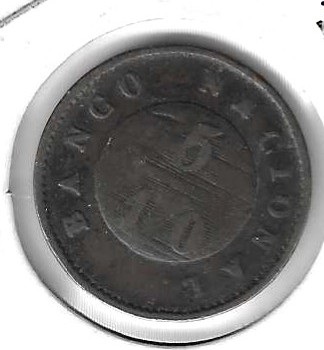 Monedas - America - Argentina - 3 - 1827 - 5/10 reales - Buenos Aires - Click en la imagen para cerrar
