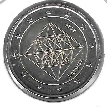 Monedas - Euros - 2€ - Letonia - SC - 2024 - Puzuris adornos navideños - Click en la imagen para cerrar