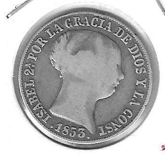 Monedas - EspaÃ±a - Isabel II (1833 - 1868) - 398 - 1853 - 4 reales - plata - Sevilla - Click en la imagen para cerrar