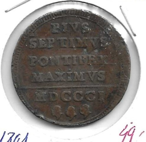 Monedas - Europa - Italia (Estados Italianos) - 1263 - 1863 - Estados Papeles - Baiocco - Click en la imagen para cerrar