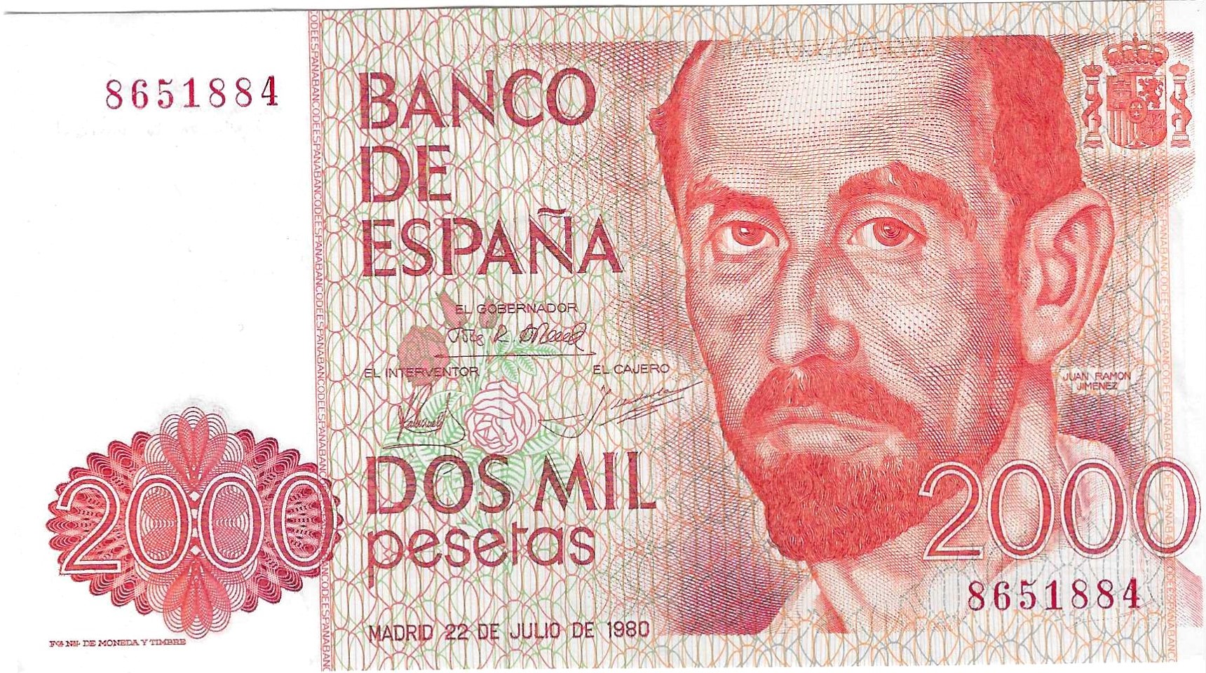 Billetes - España - Juan Carlos I (1975 - 2014) - 2000 ptas - 521 - EBC+ - 1980 - Num.ref: 8651884 sin serie