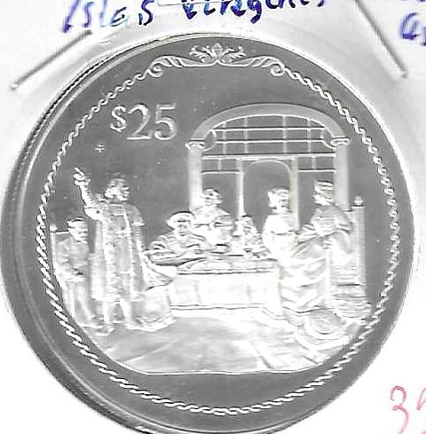 Monedas - America - Islas Virgenes - 113 - 1992 - 25 dolares - plata - PROOF - Click en la imagen para cerrar