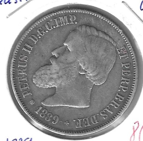 Monedas - America - Brasil - 485 - 1889 - 2000 reis - plata - Click en la imagen para cerrar