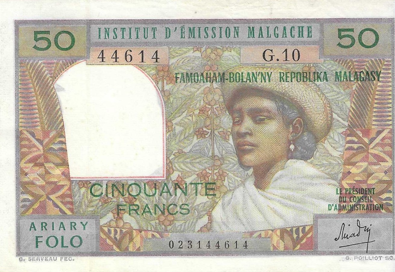 Billetes - Africa - Madagascar - 51 - EBC+ - 1961 - 50 francos - Num.ref: 023144614